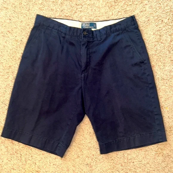 POLO🐎by Ralph Lauren SHORTS Flat Front Men’s Size 34😎VERY GOOD CONDITION! - Picture 2 of 11